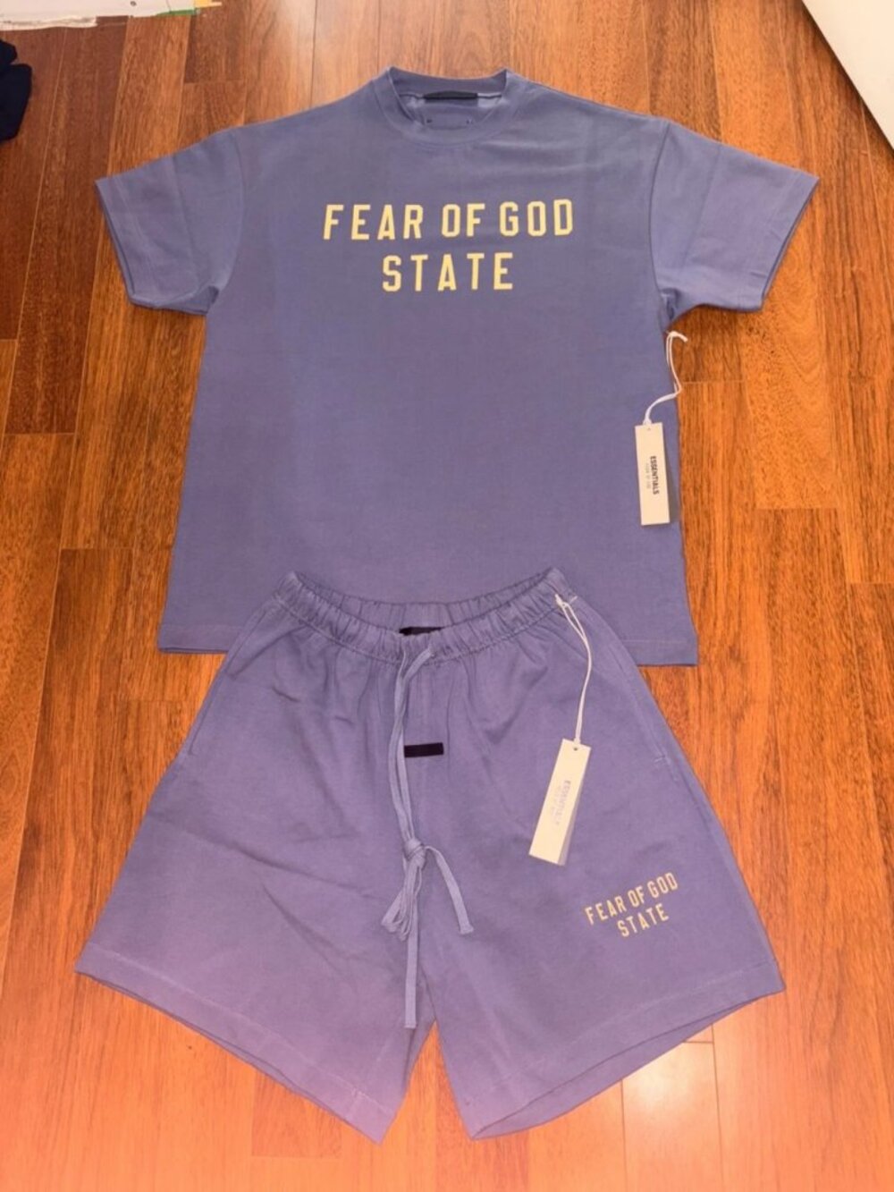 Fear of God Essentials State T-Shirt & Shorts Set Lavender Size S